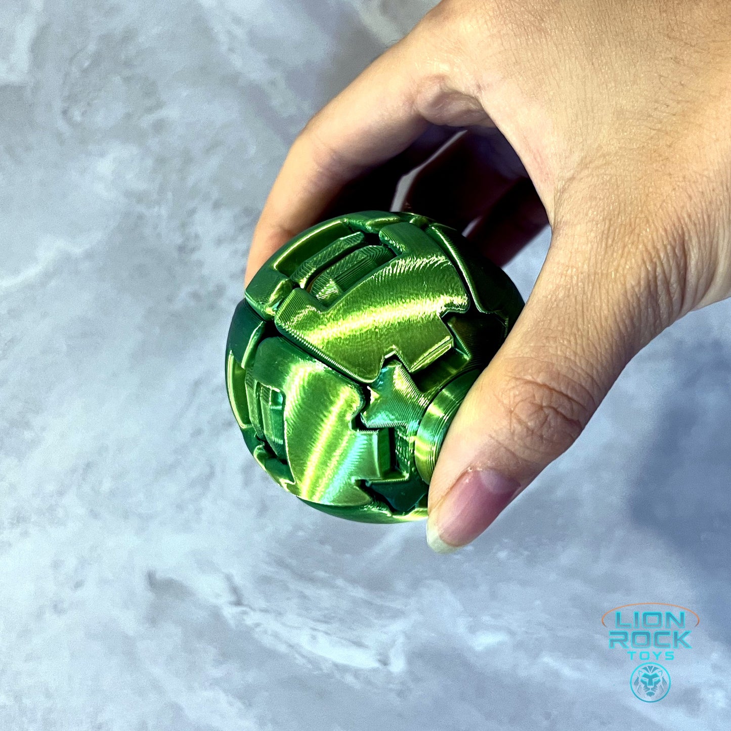 Steel Ball angled view showing layered shell design