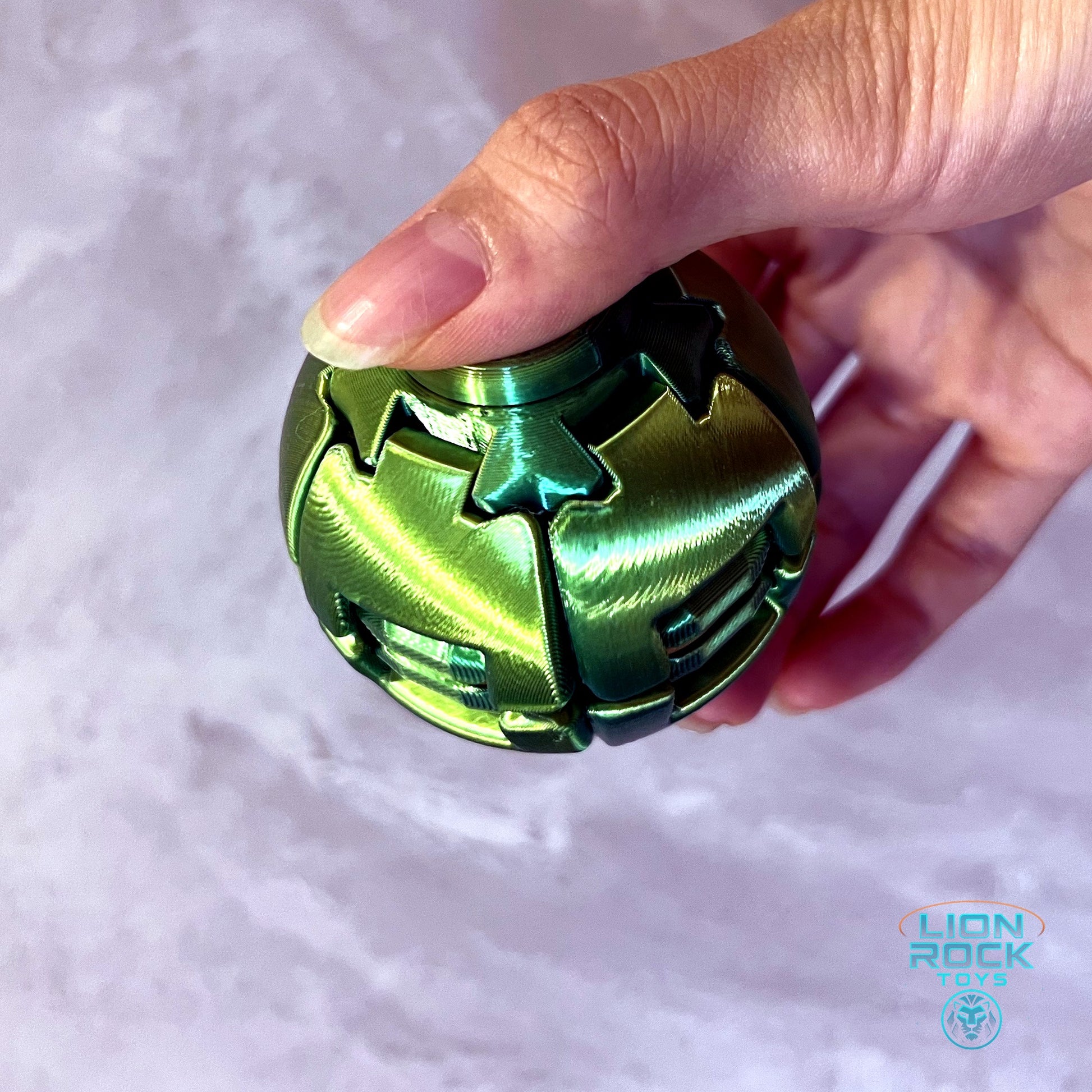 Steel Ball rotating mechanism close-up with interlocking panels