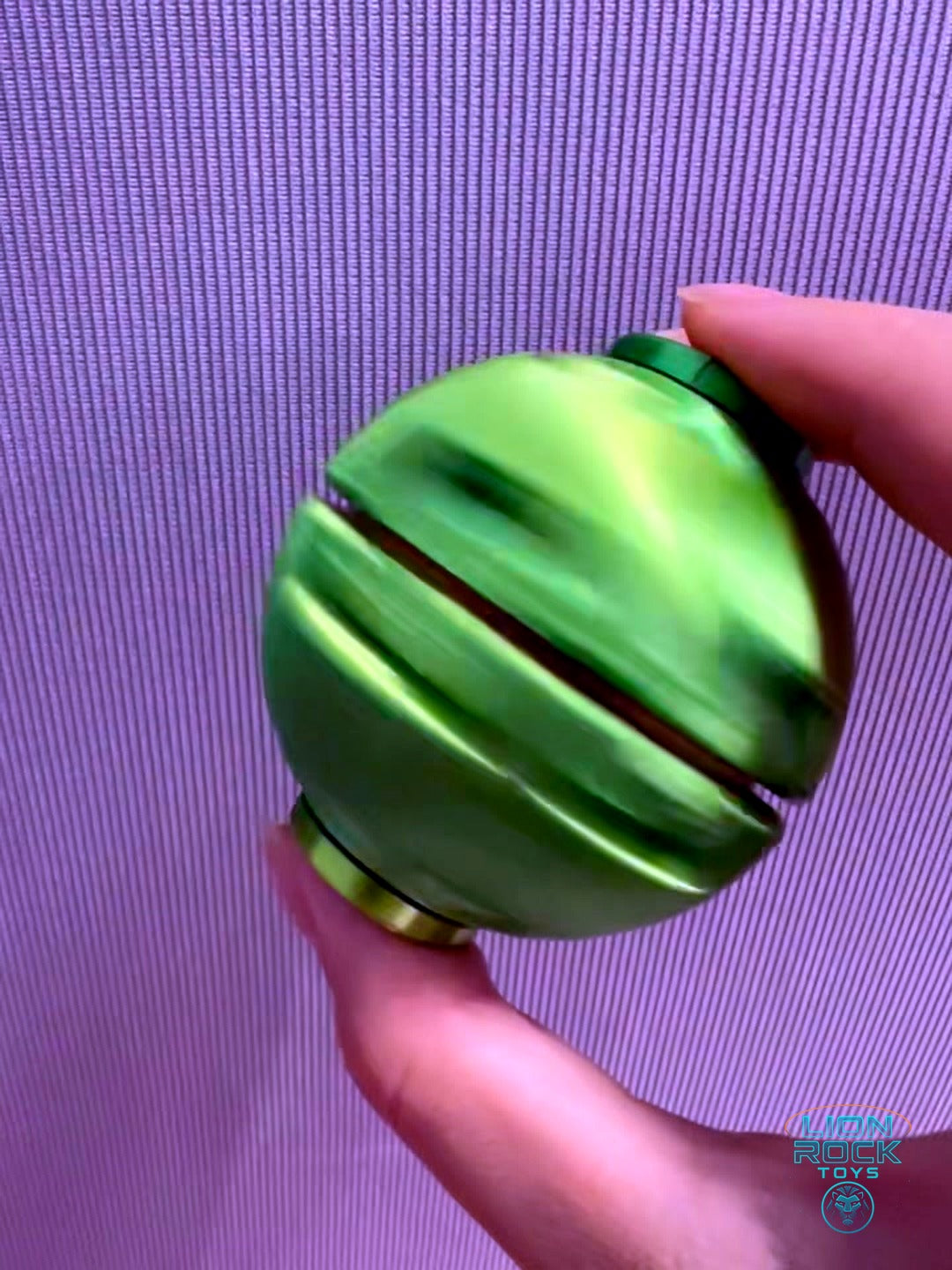 Steel Ball mid-spin close-up, hypnotic rotation