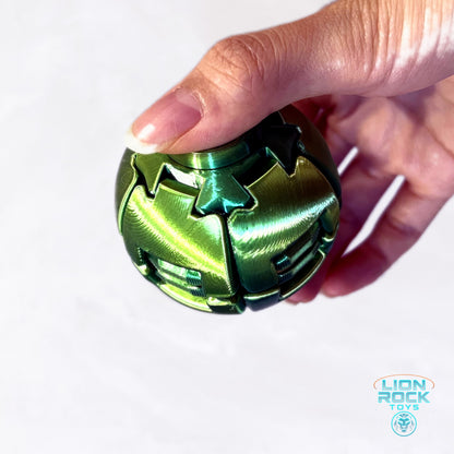 Gyro Zeppeli Steel Ball spinning fidget - JoJo Steel Ball Run 3D printed replica, green silk finish