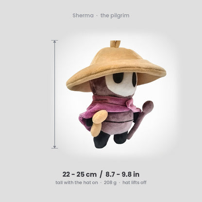 Sherma plush size guide, 22 to 25 cm tall, 208 g