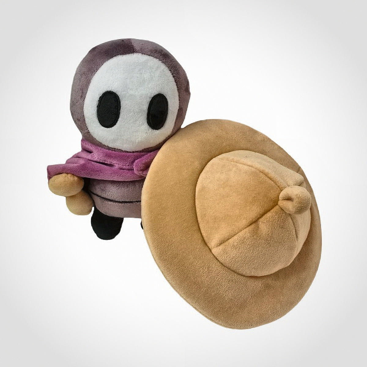 Sherma plush with the hat lifted off, showing the full face