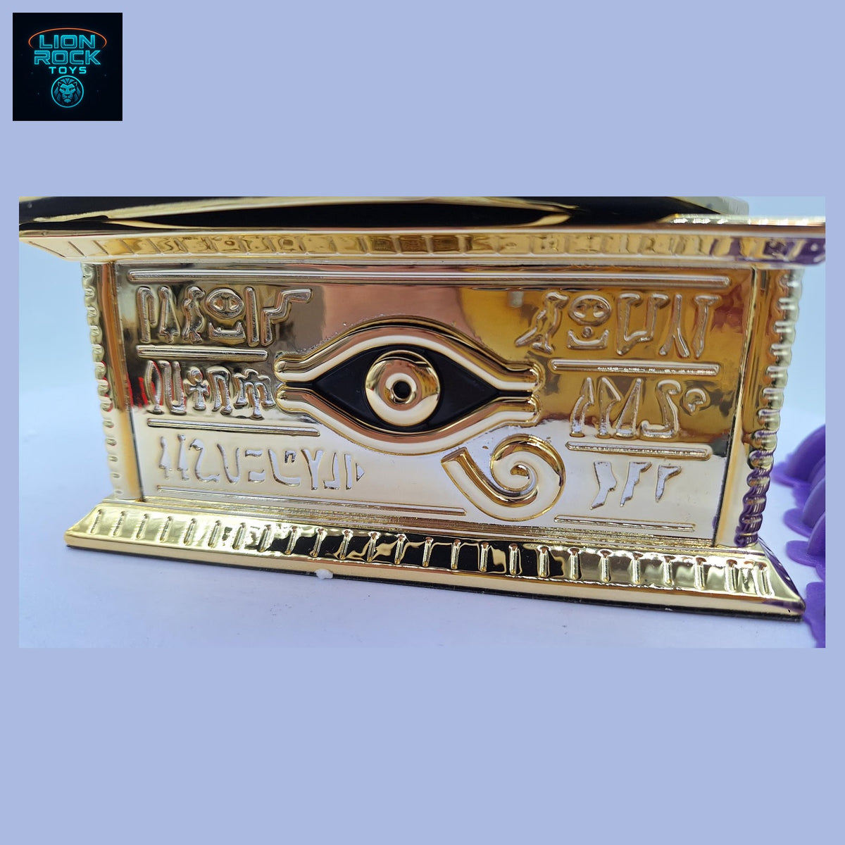 Electroplated Gold Pyramid Puzzle Pendant with Hieroglyph Treasure Box — Duelist Collector Set