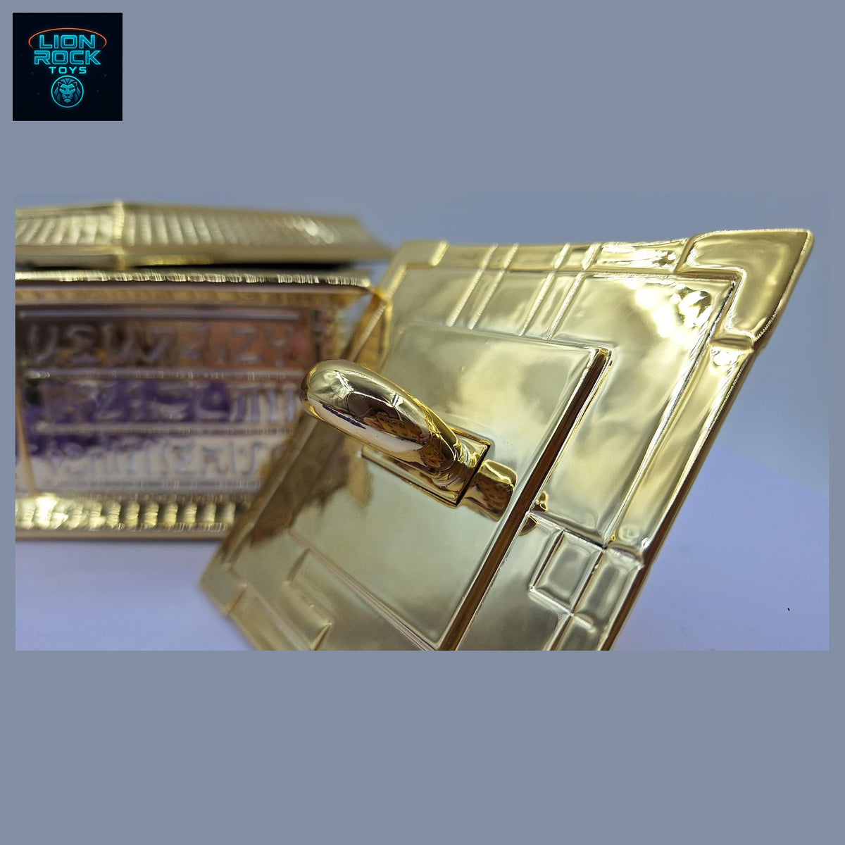 Electroplated Gold Pyramid Puzzle Pendant with Hieroglyph Treasure Box — Duelist Collector Set