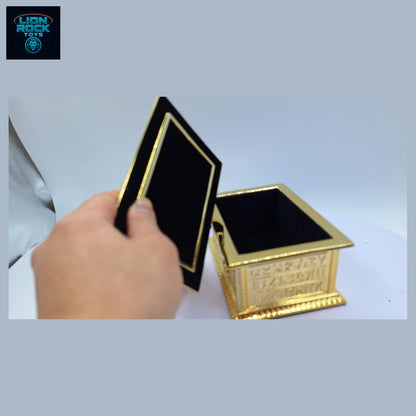 Electroplated Gold Pyramid Puzzle Pendant with Hieroglyph Treasure Box — Duelist Collector Set
